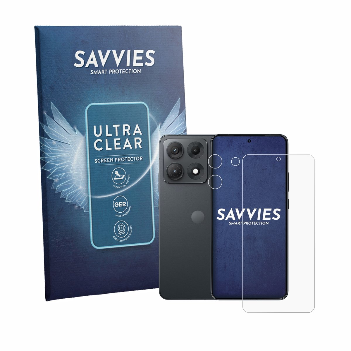 Savvies - Screenprotector voor Motorola Edge 70 Max (Voor+Camera) - Folie Beschermfolie transparant 18 Stuks