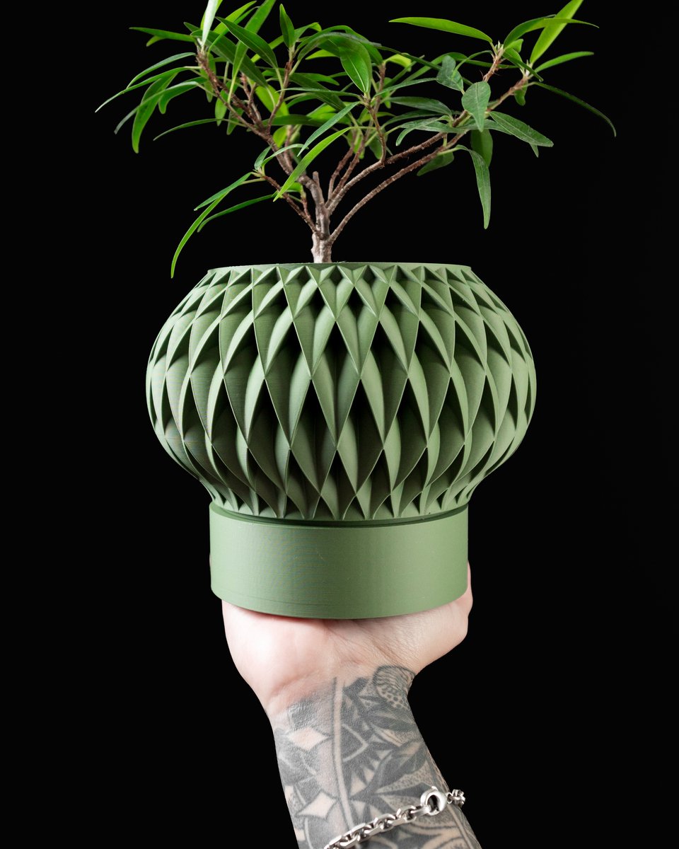 Skushy Velux2 Bloempot - Moderne Designpot voor Kamerplanten - Sculpturale Plantenpot voor Woonkamer en Kantoor - Premium Woondecoratie
