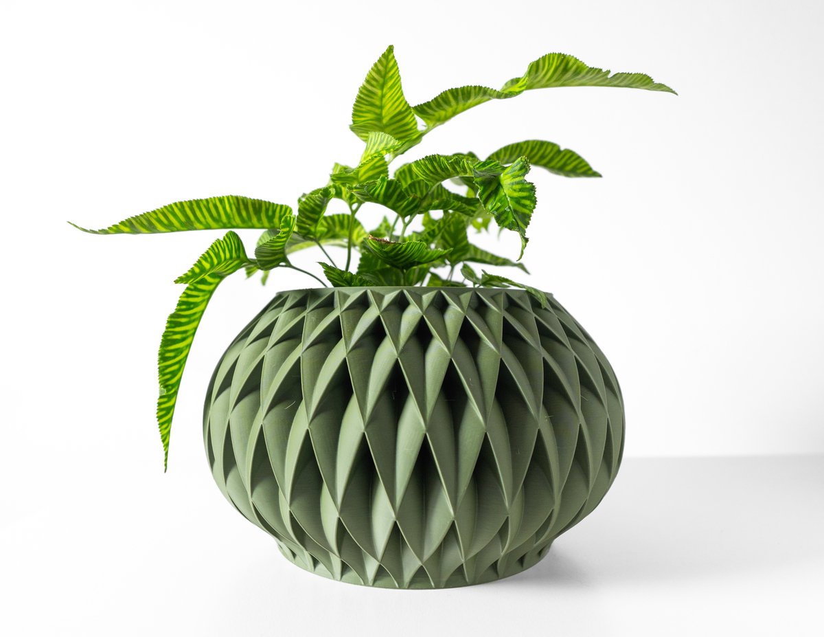 Skushy Velux Bloempot - Moderne Designpot voor Kamerplanten - Sculpturale Plantenpot voor Woonkamer en Kantoor - Premium Woondecoratie