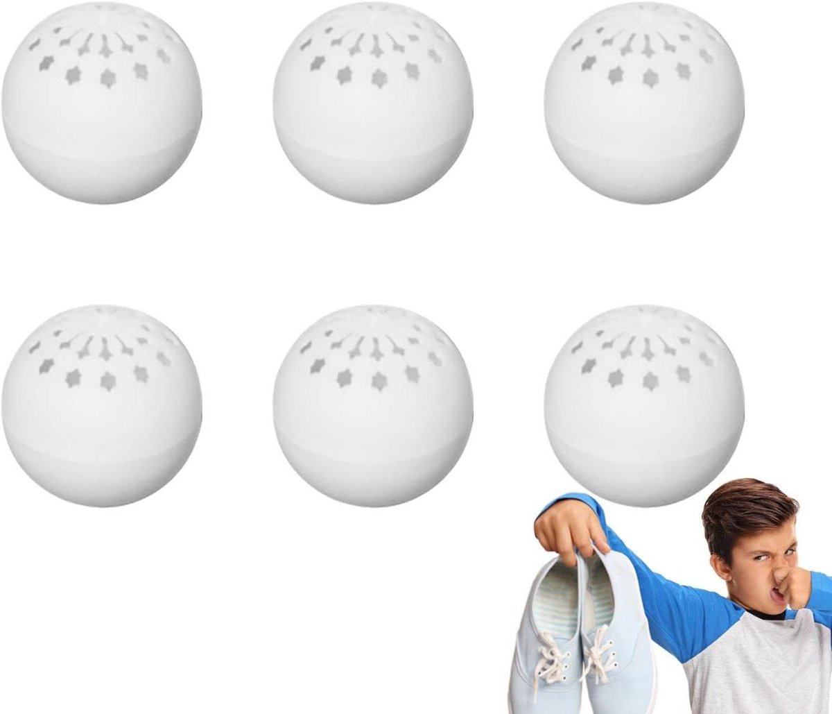 Schoenverfrisser ballen - Luchtverfrisser schoenen - Geur verwijderen - Natuurlijke geur - 6 stuks - Groen