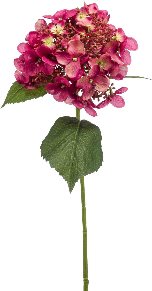 Emerald Kunstbloem Hortensia 50cm fuchsia - Kunstplant voor binnen