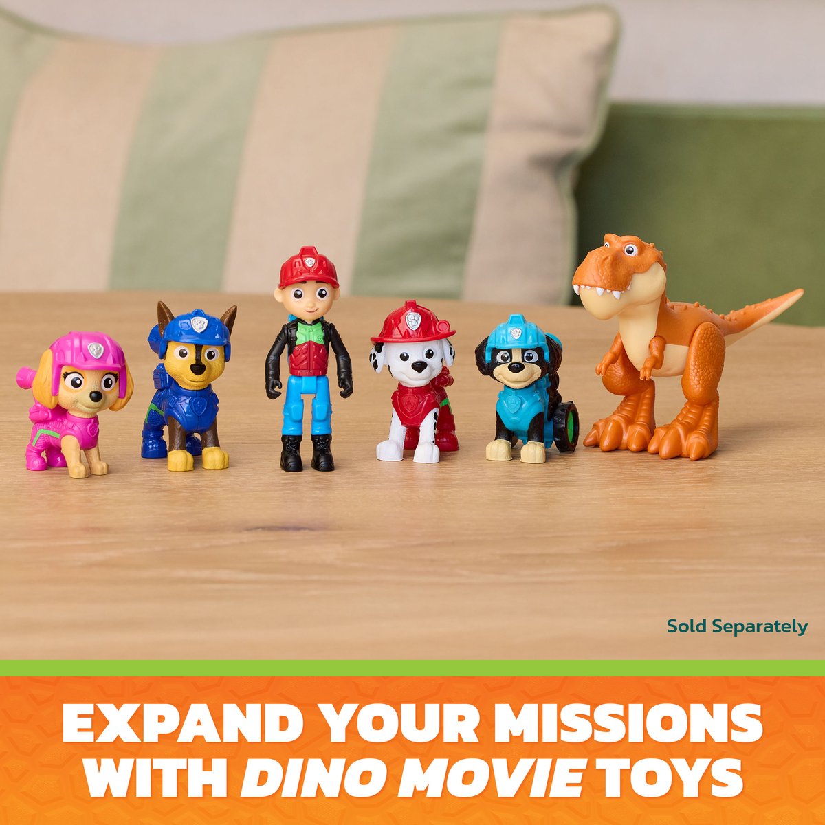 PAW Patrol - De Dino Film - Chomp & Rescue Bulldozer met Rubble-figuur en dinosaurusfiguur, voertuig met happende actie en reddingsklauw - 23 cm — cadeau in Spellen & Speelgoed - foto 2
