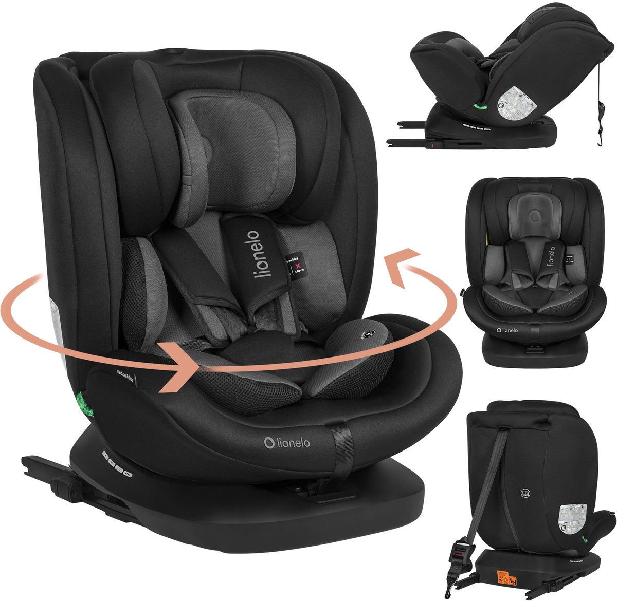 Bol.com Lionelo Bastiaan i-Size 4in1 Autostoel ISOFIX 360° Draaibaar – Van Geboorte tot 12 Jaar (40-150 cm) – RWF & FWF – Top Te... aanbieding
