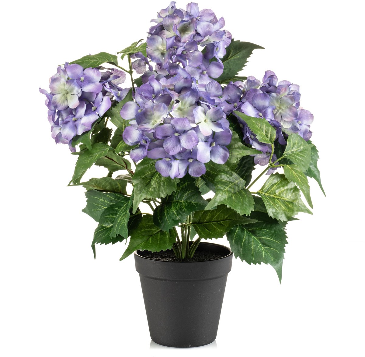 Emerald - Kunstplant Hortensia in pot 40cm paars - Kunstplant voor binnen