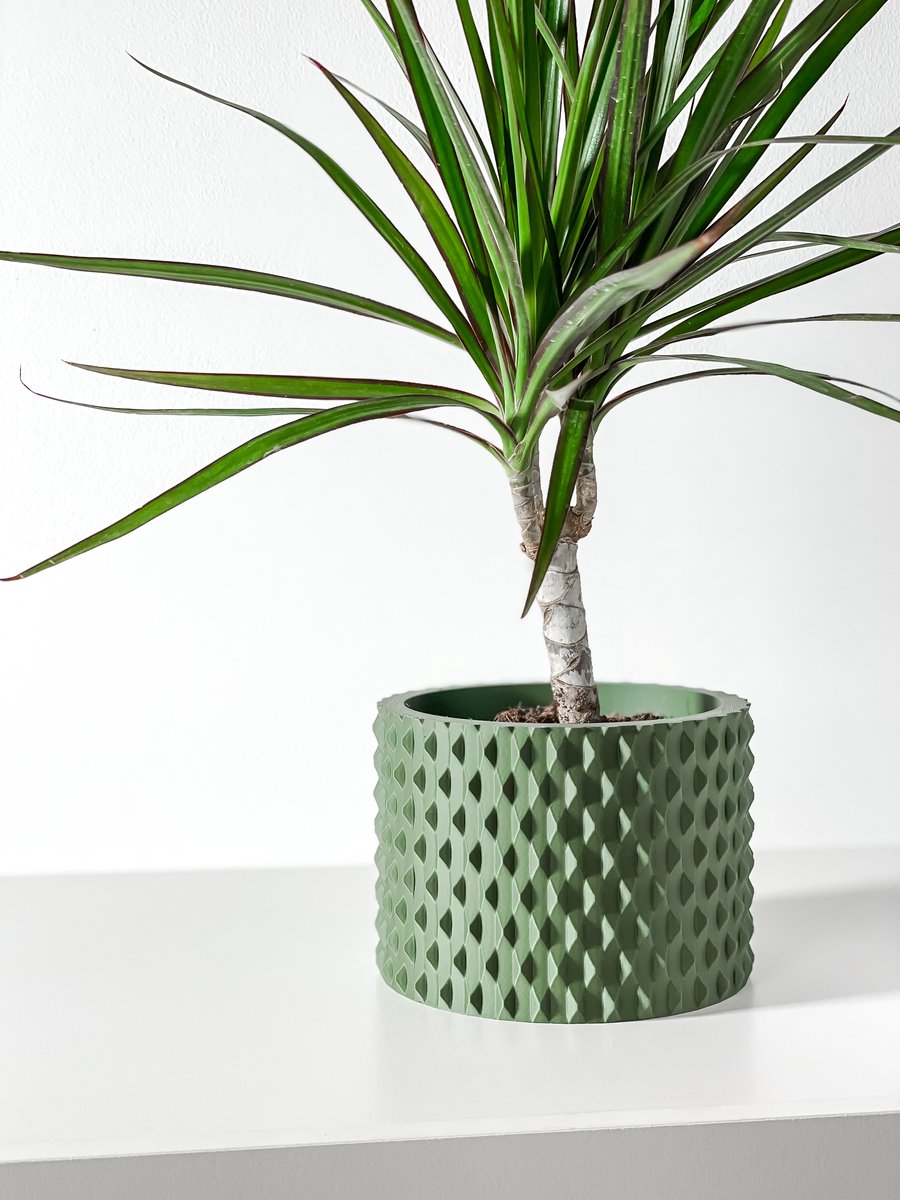 Skushy Ondir Bloempot - Moderne Designpot voor Kamerplanten - Sculpturale Plantenpot voor Woonkamer en Kantoor - Premium Woondecoratie