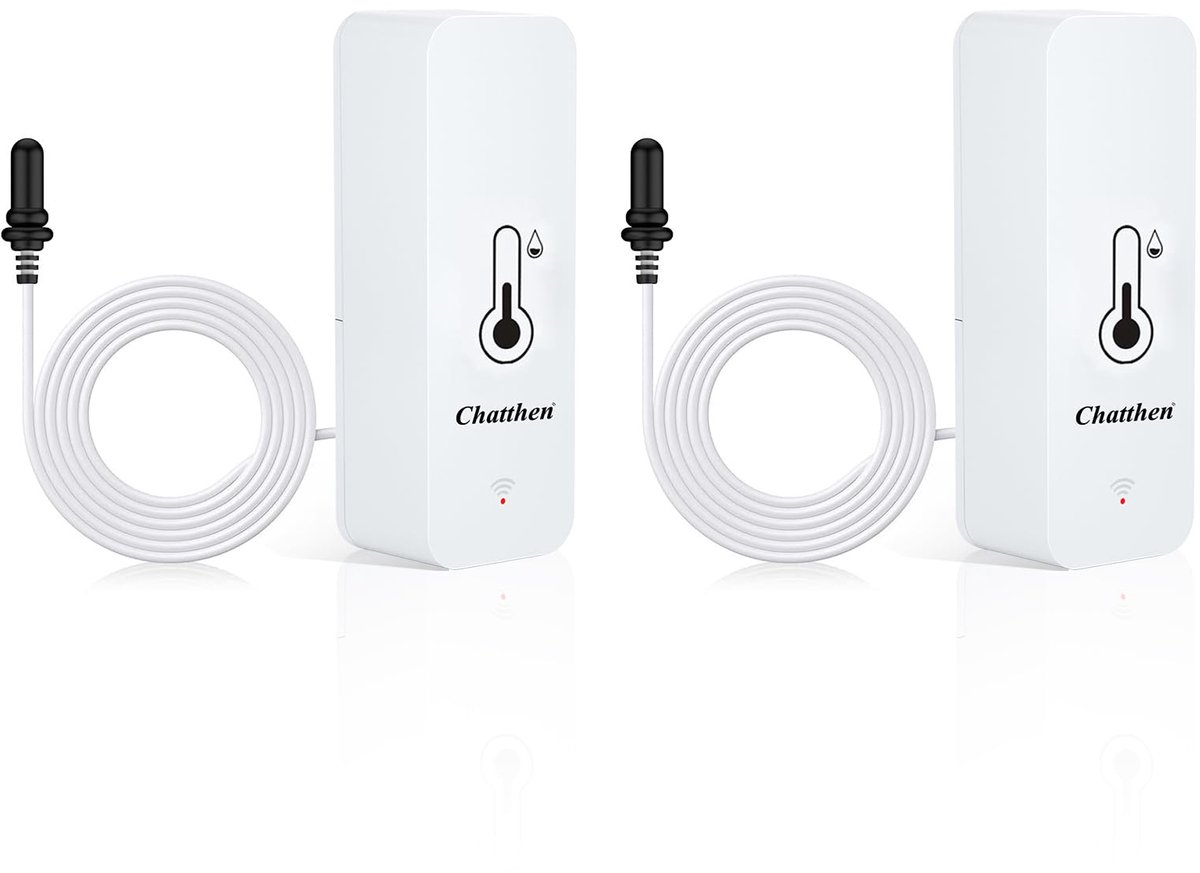 SnelShoppen - Wifi-thermometer en hygrometer voor koelkast, broeikas en aquarium, app-monitor, gegevens exporteren Fahrenheit/Celsius (°F / °C) voor b