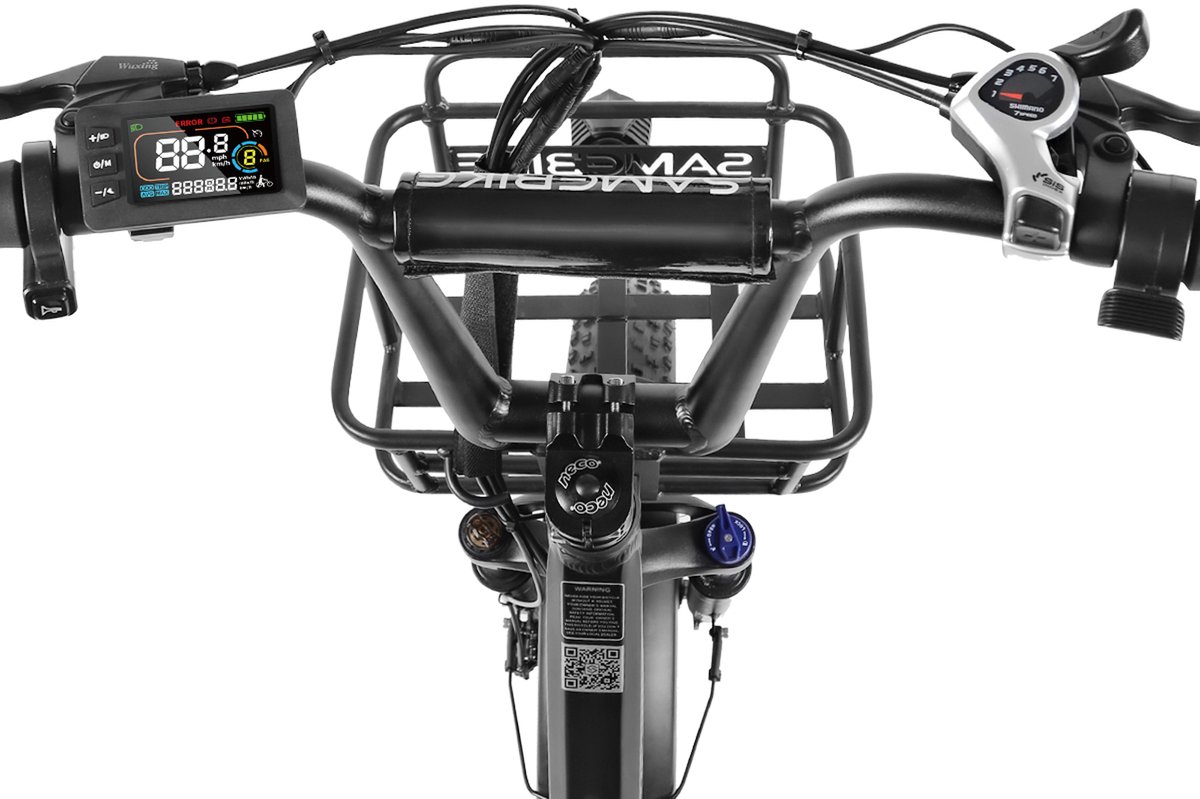 Samebike C05 Pro Elektrische Fatbike – Opvouwbare E-Bike - 250W Motor - 36V 13Ah Accu (70 km Bereik) - 20 Inch Brede Banden - Shimano 7 Versnellingen - met Dubbele Vering thumbnail 3