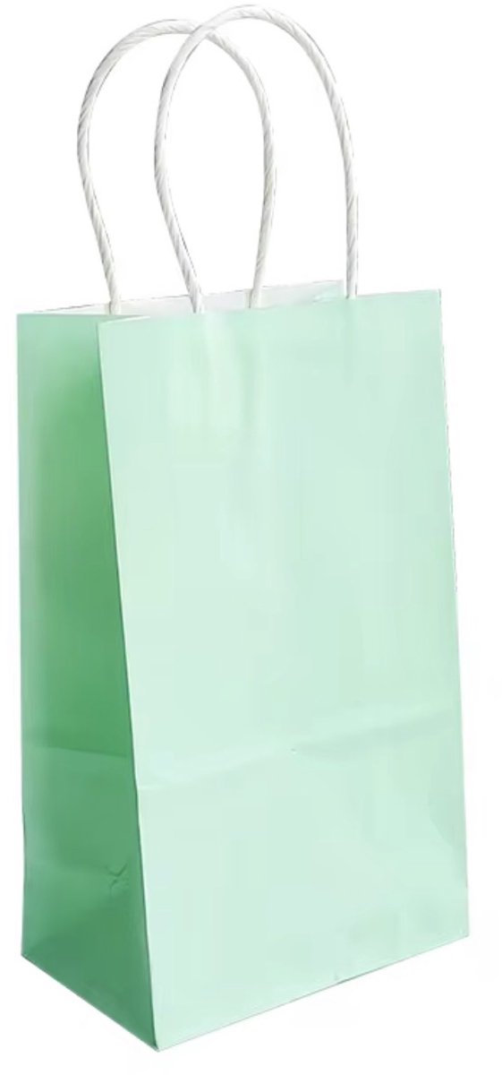 Papieren Draagtassen 35 x 26 x 12 cm – Groen – Set van 50 stuks – Cadeautassen & Winkeltassen