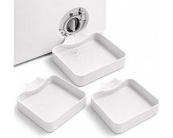 3 stuks - Afvoerbak voor wasmachine - 17,8 ×17,8cm - 3D-geprinte waterdichte bak - Lekbak wasmachine - Wateropvang - Afvoer - Wasmachine Wateropvangbak - Opvangbak tegen lekkage - universele opvangbak voor filterreiniging