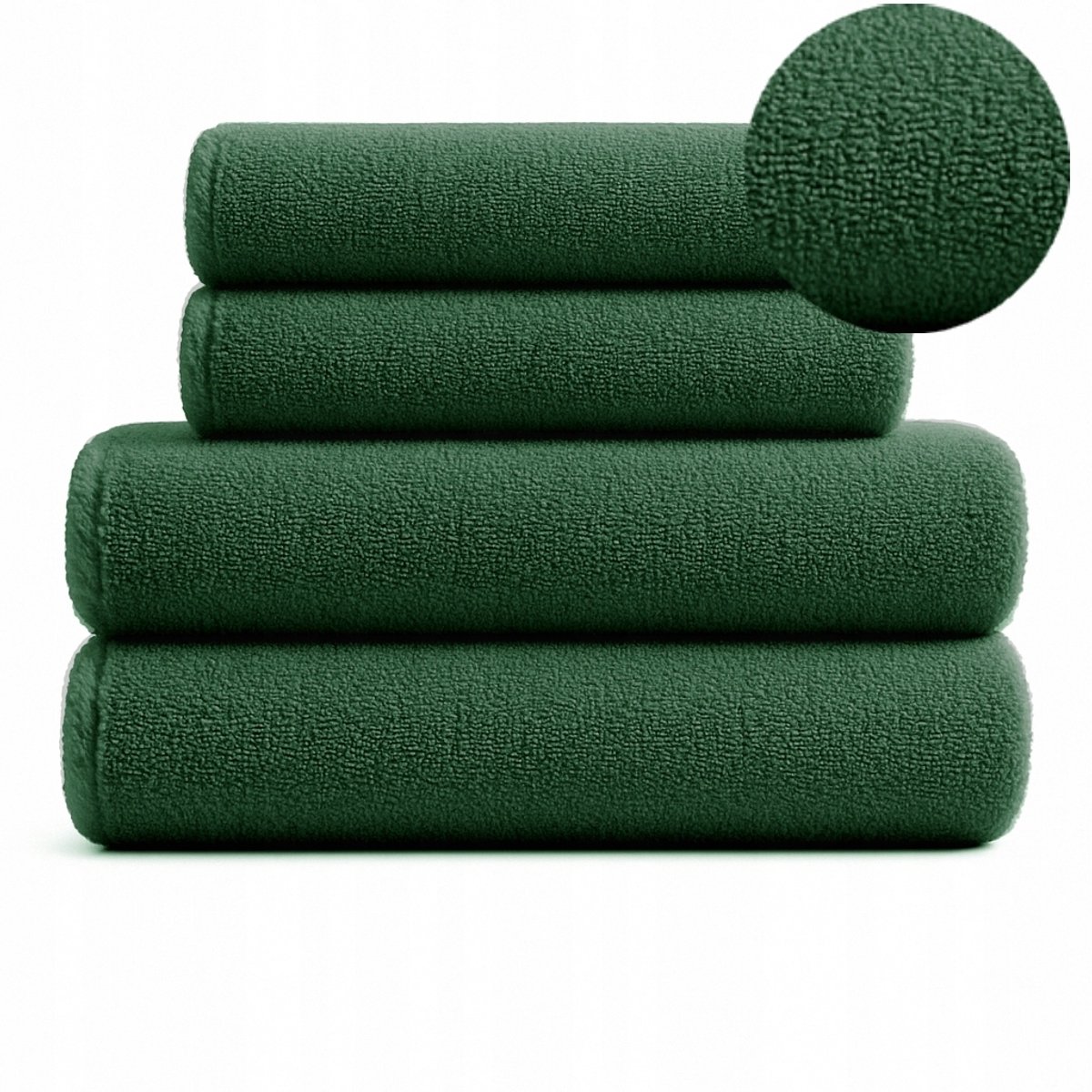 KONEY - Handdoekenset 4-delig - Diana - 2 x 50 x 90 cm + 2 x 70 x 140 cm - Flessengroen