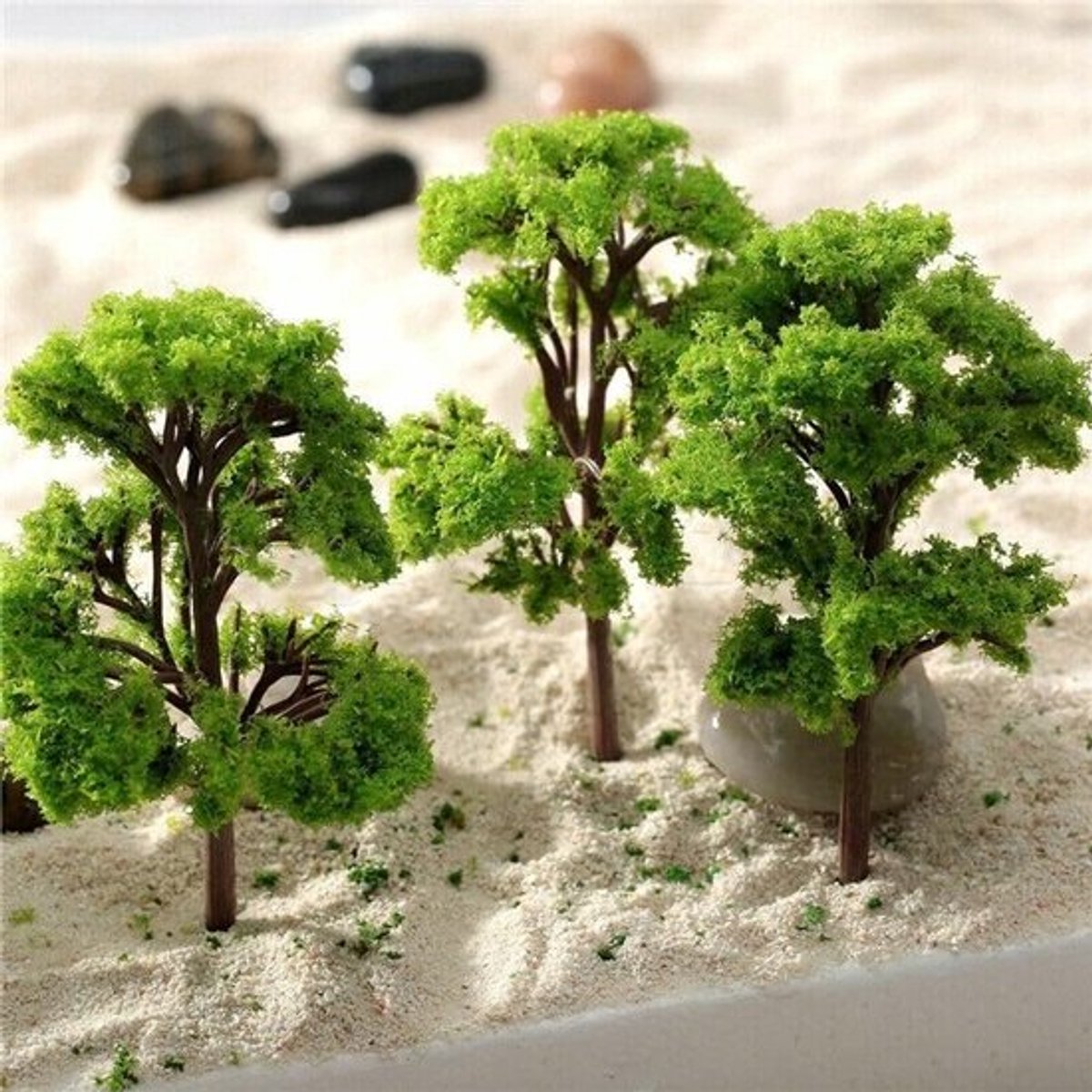 Miniatuurboom 10 Stuks 4CM - Model Bomen - Diorama Decoratie - Spoorweg Accessoires - Handgemaakt - Hoog Simulatie-effect - Modelbomen