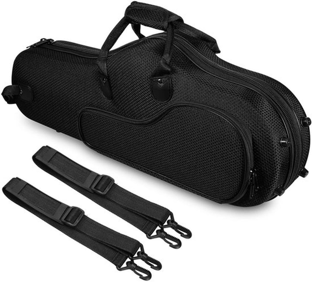 Vaguelly Old Saxofoon koffer, Oxford waterdicht, altsaxofoon, lichte koffer, gigbag, rugzak met bekleding, schouderriem, buitentas, saxofoon draagtas, zwart