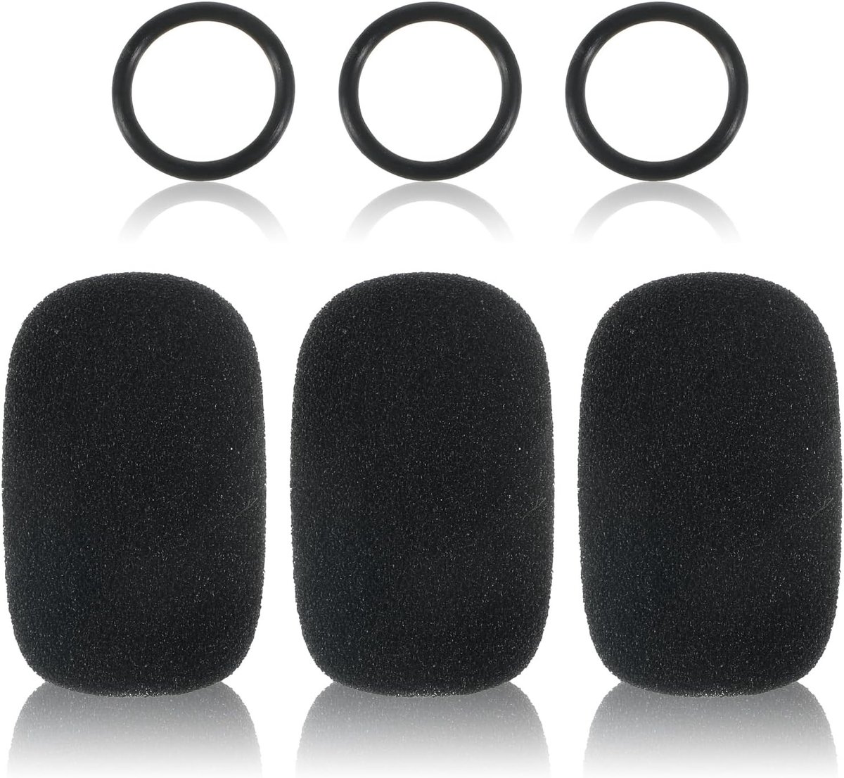 Set van 3 Microfoonhoezen voor Aviation Headsets, Vervangende Schuim Covers voor Popfilter en Windscherm, Geschikt voor A10 A20 A30 Modellen