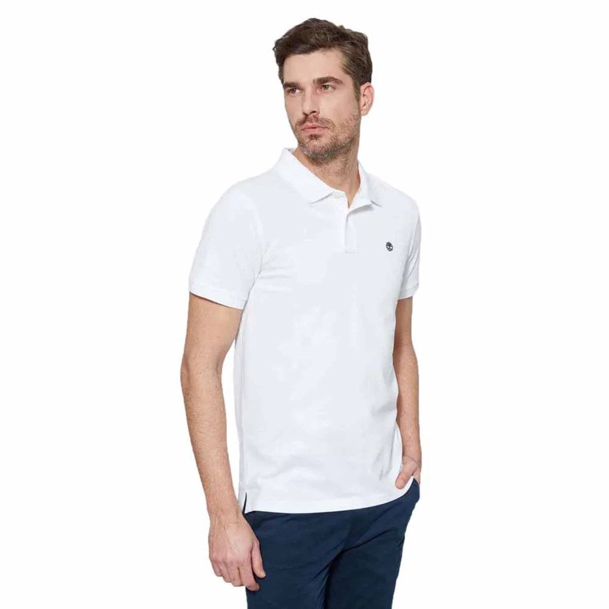 Timberland Millers River Korte Mouw Poloshirt XL Man Wit