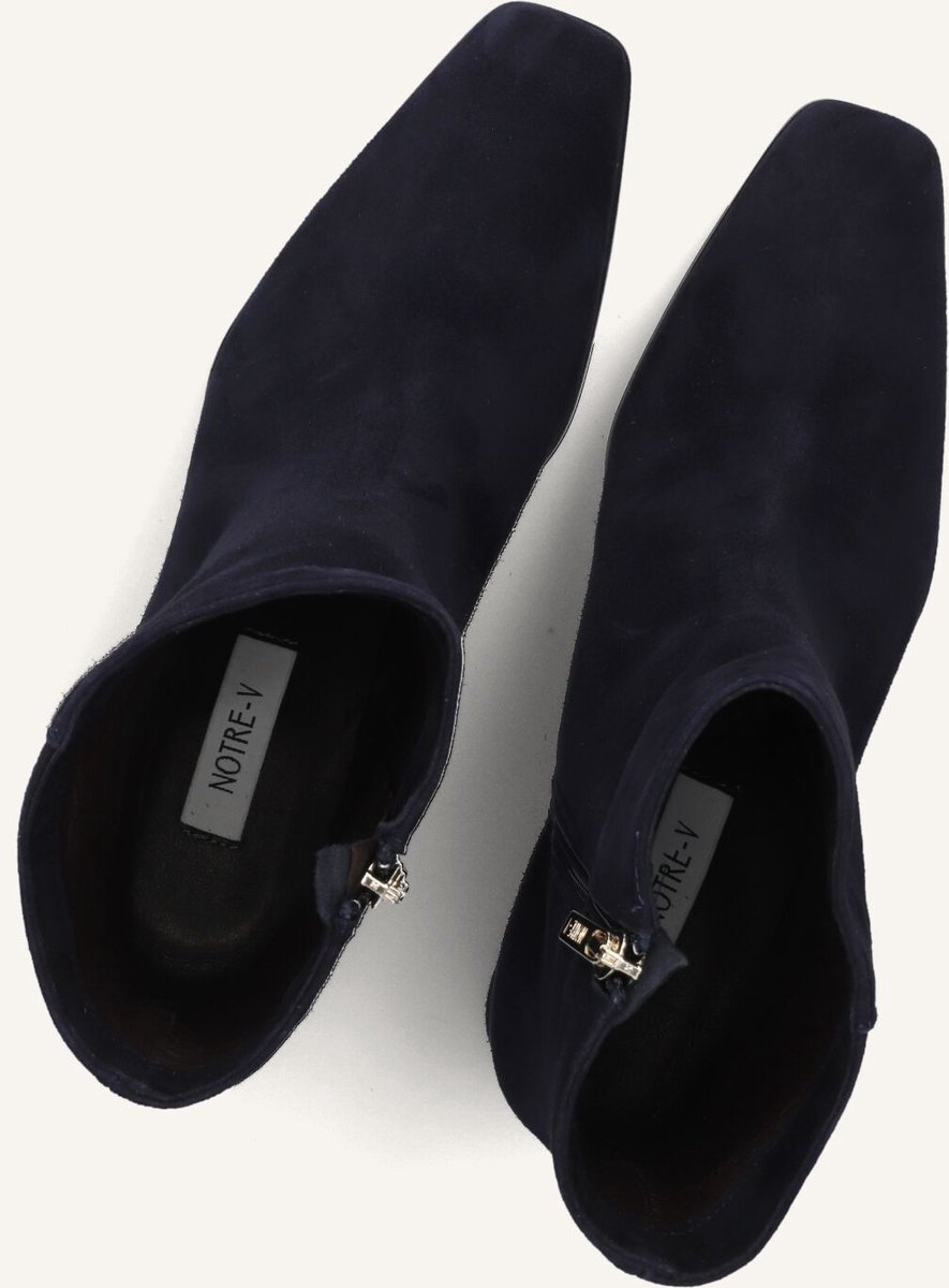 Notre-V 4340 Enkellaarsjes - Enkelboots met rits - Dames - Blauw - Maat 36