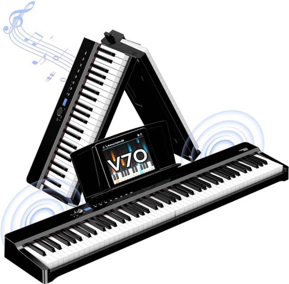 E-Keyboard Europese Standaard - Drie Pedalen - Hoofdtelefoon - Toetsenbordtas - Standaard Uitvoering - S-Specificaties - Digitale Piano