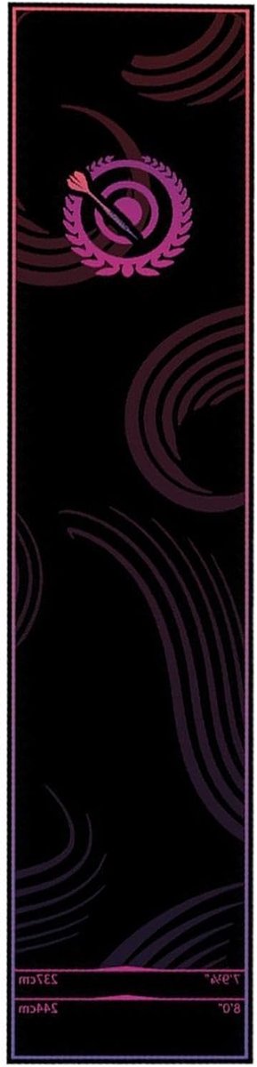 Dartmat met Werplijn - Afstandsmat Darts - Nauwkeurig Darten Oefenen - Antislip Kristalfluweel - 300 cm Lengte - Roze