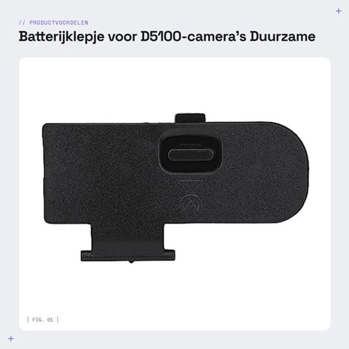 Batterijklepje voor D5100-camera's - Duurzame reparatie - Zwart - Hoogwaardig metaal - Geschikt voor D5100 - Batterijcontactgedeelte