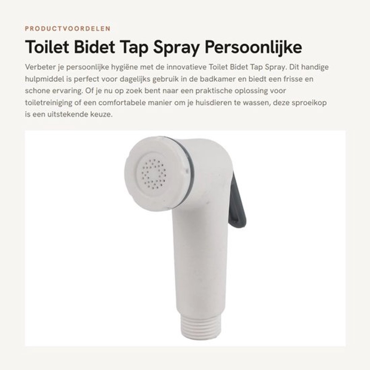 Bidet Handdouche - Sproeikop voor Persoonlijke Hygiëne - Toiletreiniging - Dierenbad - Mat