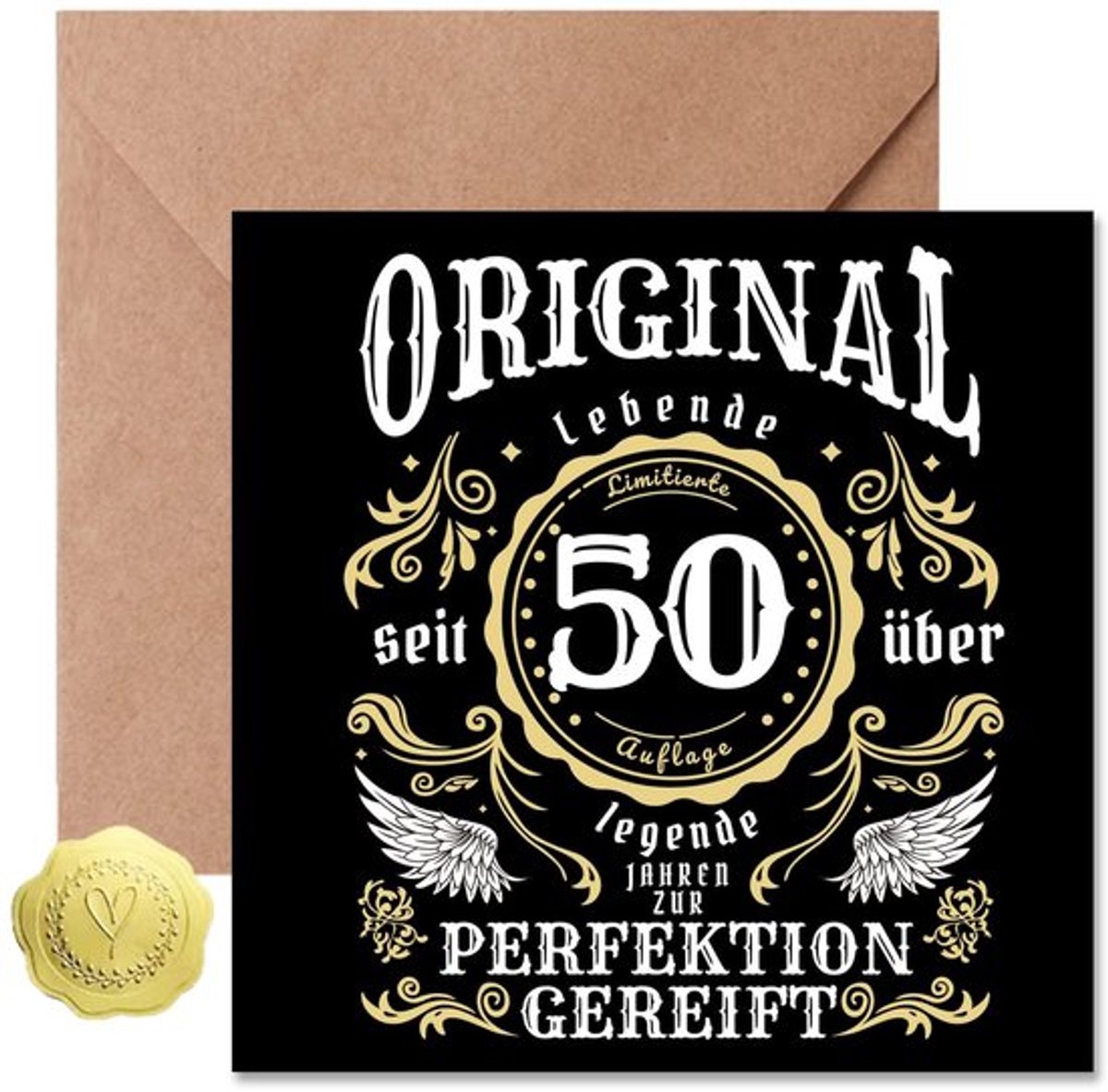 Verjaardagskaart Retrostijl - Verjaardagskaart met Envelop - Grappige Verjaardagskaart - Cadeaus voor Verjaardag - Vintage Motorliefhebbers - Hoogwaardig Papier 300 g/m² - Gefeliciteerd Kaart
