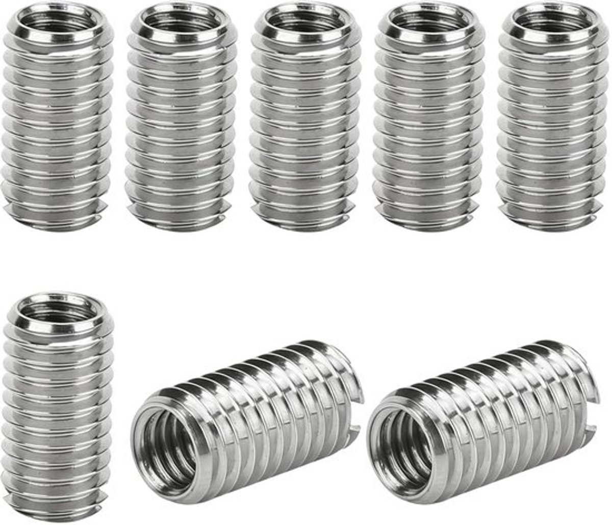 Verloopmoer 10-delig - Roestvrij Staal - Draadinzetstukken - Mannelijke/Vrouwelijke Draad - Reparatiegereedschap - Industrieel Gebruik - Draadinzetstuk