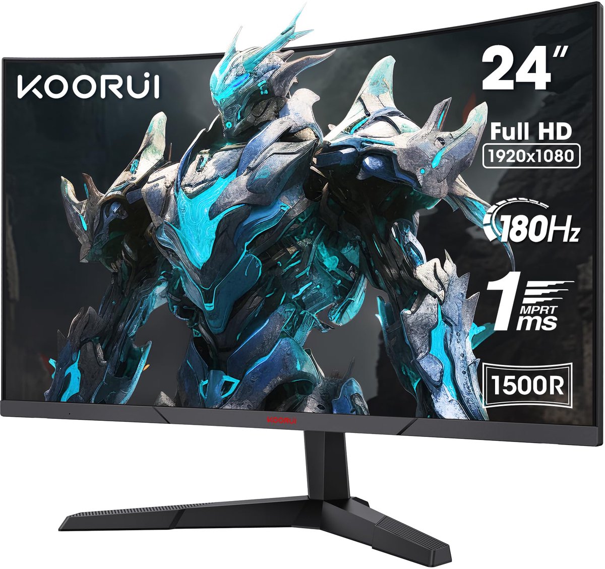SnelShoppen - 24 inch gebogen gamingmonitor FHD 1080p met 1ms responstijd, 165Hz verversingssnelheid, HDMI 2.0/DP 1.2, zwart 24E6CA voor ultieme gamin
