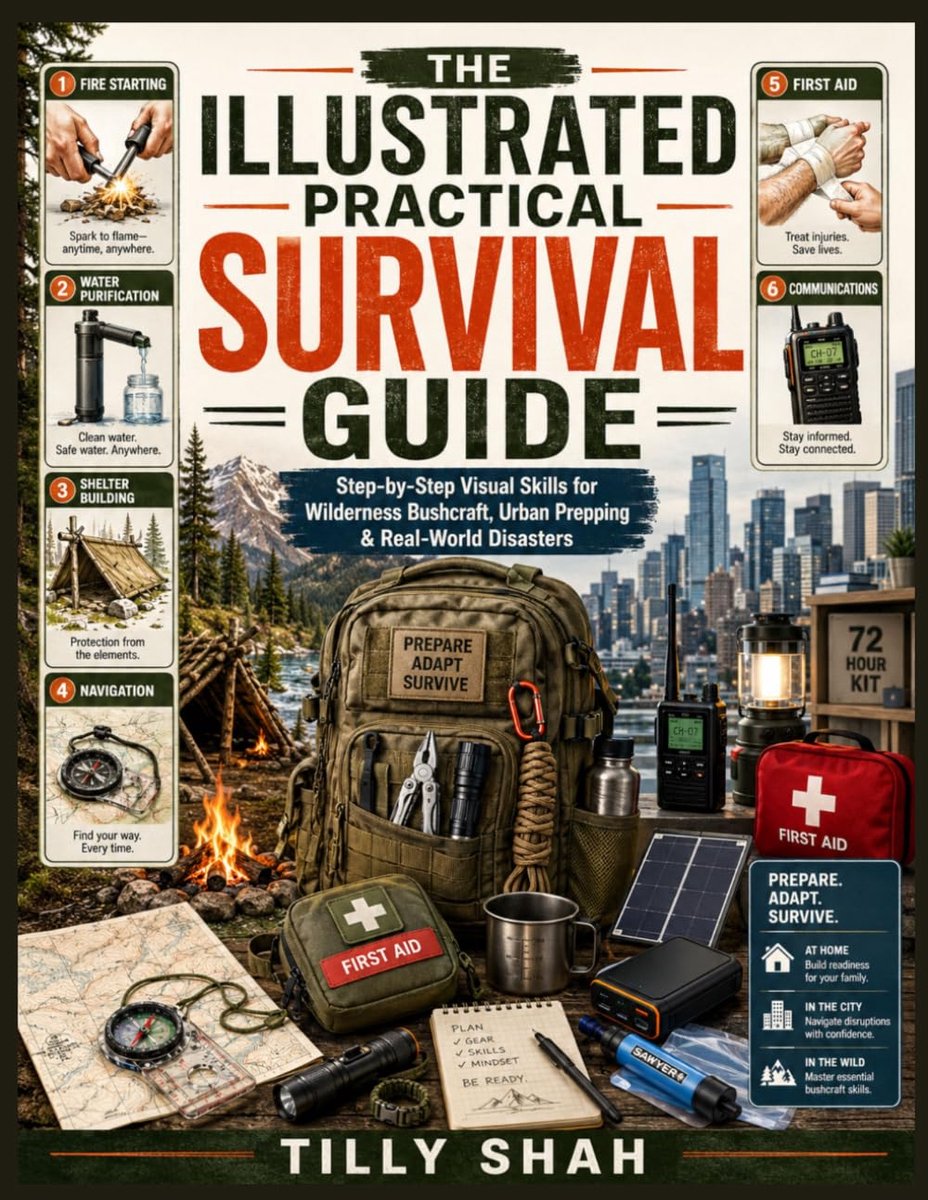SnelShoppen - The Illustrated Practical Survival Guide: Stapsgewijze Visuele Vaardigheden voor Wilderness Bushcraft, Urban Prepping & Rampen Voorberei