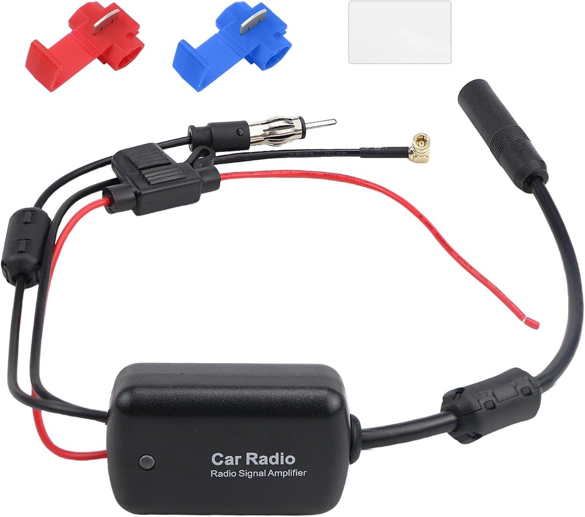 Universele DAB antenneversterker voor autoradio en FM/AM radio met splitter - 12V