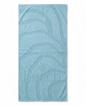 LINNICK Strandlaken Velours Katoen Sun Beach 100x200cm - baby blue - Strandlaken Groot - Strandlaken 100x200 - Strandlaken Katoen - Strandlaken Beach