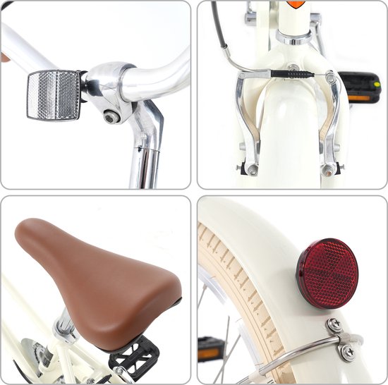 EVERCROSS EM2 Kinderfiets - 20 inch - Wit - Vintage Retro Design - 6-12 jaar - 115-150 cm van EVERCROSS — afbeelding 5