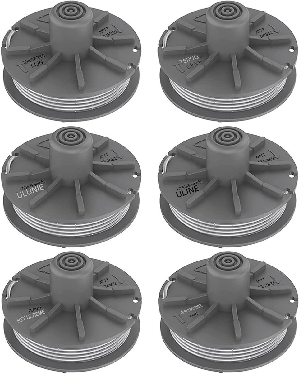 GELLDG Geschikt voor Gardena 5307-20 trimmerspoel – set van 6 – vervangende spoelen geschikt voor EasyCut 400 (model 8846), EasyCut 400/25 (model 9807) en ComfortCut 450 (model 8847)