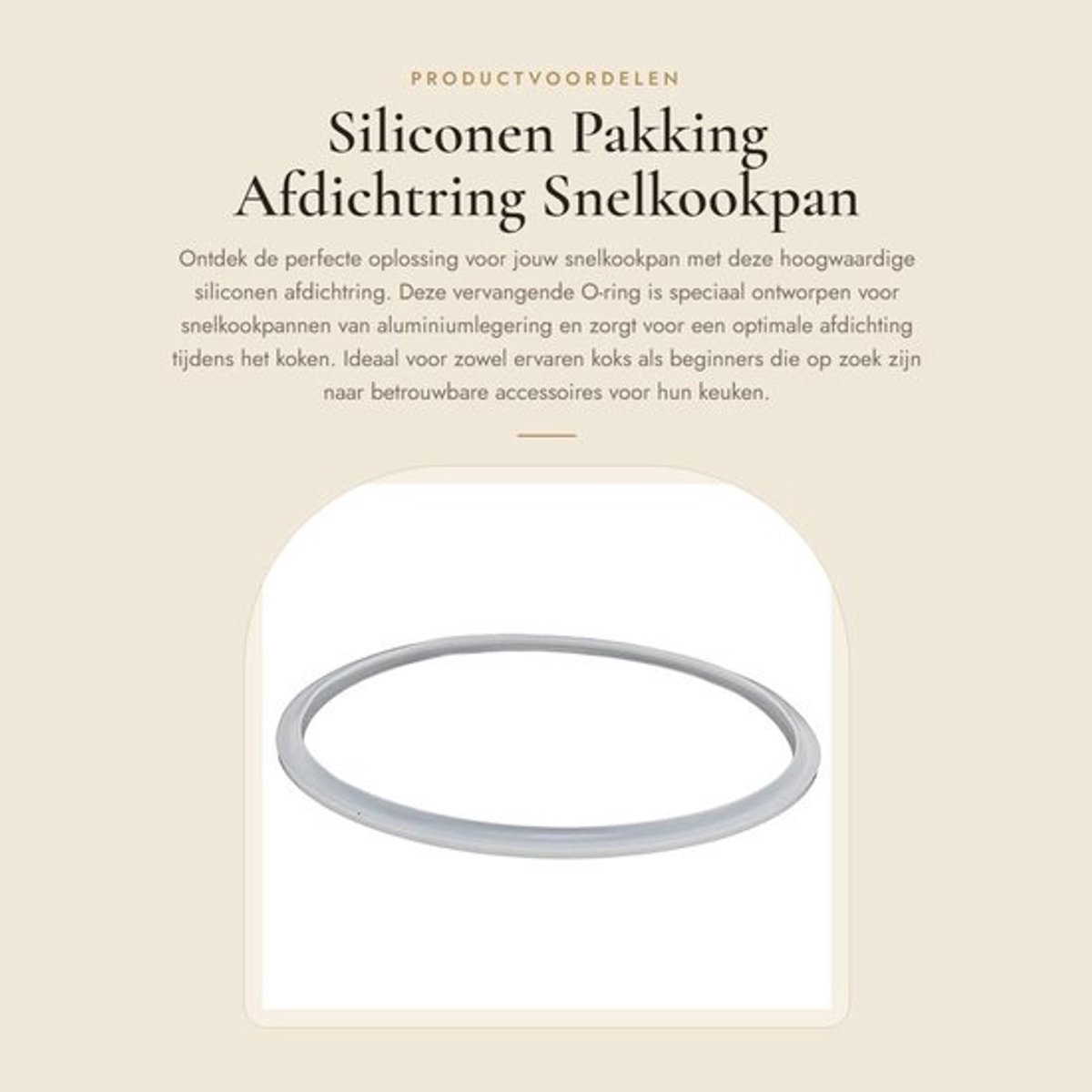 Afdichtring Siliconen - Vervangend Accessoire - Snelkookpan - Afdichtingsring - Geschikt voor Aluminiumlegering - Binnendiameter - Snelkookpanring