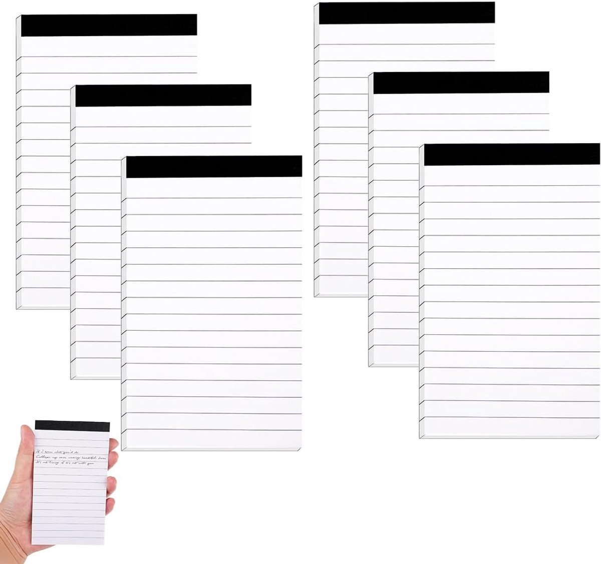 Mini-notitieboek A7 - 6 Stuks - 30 Vellen per Boekje - Ideaal voor Notities - ShopVlot