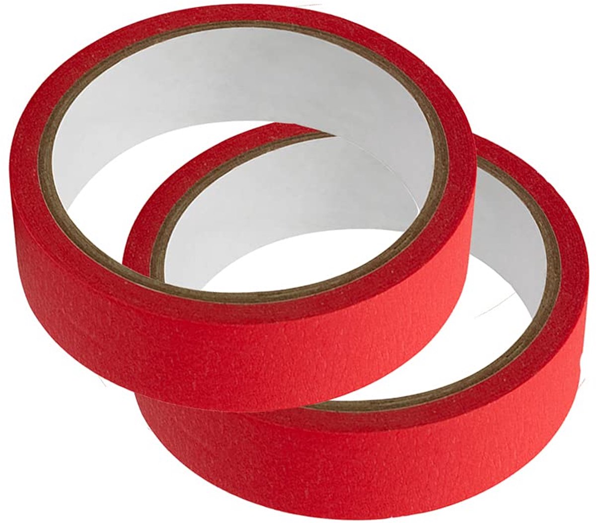 SnelShoppen - 2 Rollen Masking Tape - 20m Lengte - Textured Paper Tape - Schrijfbare Plakband - Plakband voor Schilderen, Creatieve Decoratie - 24mm,