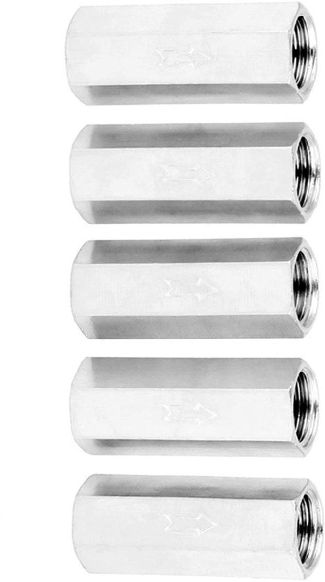 Terugslagklep 1/4'' - 5 Stuks - Hoogwaardig Koper - Schokbestendig - Luchtdicht - Vervangingsonderdelen - Ventiel