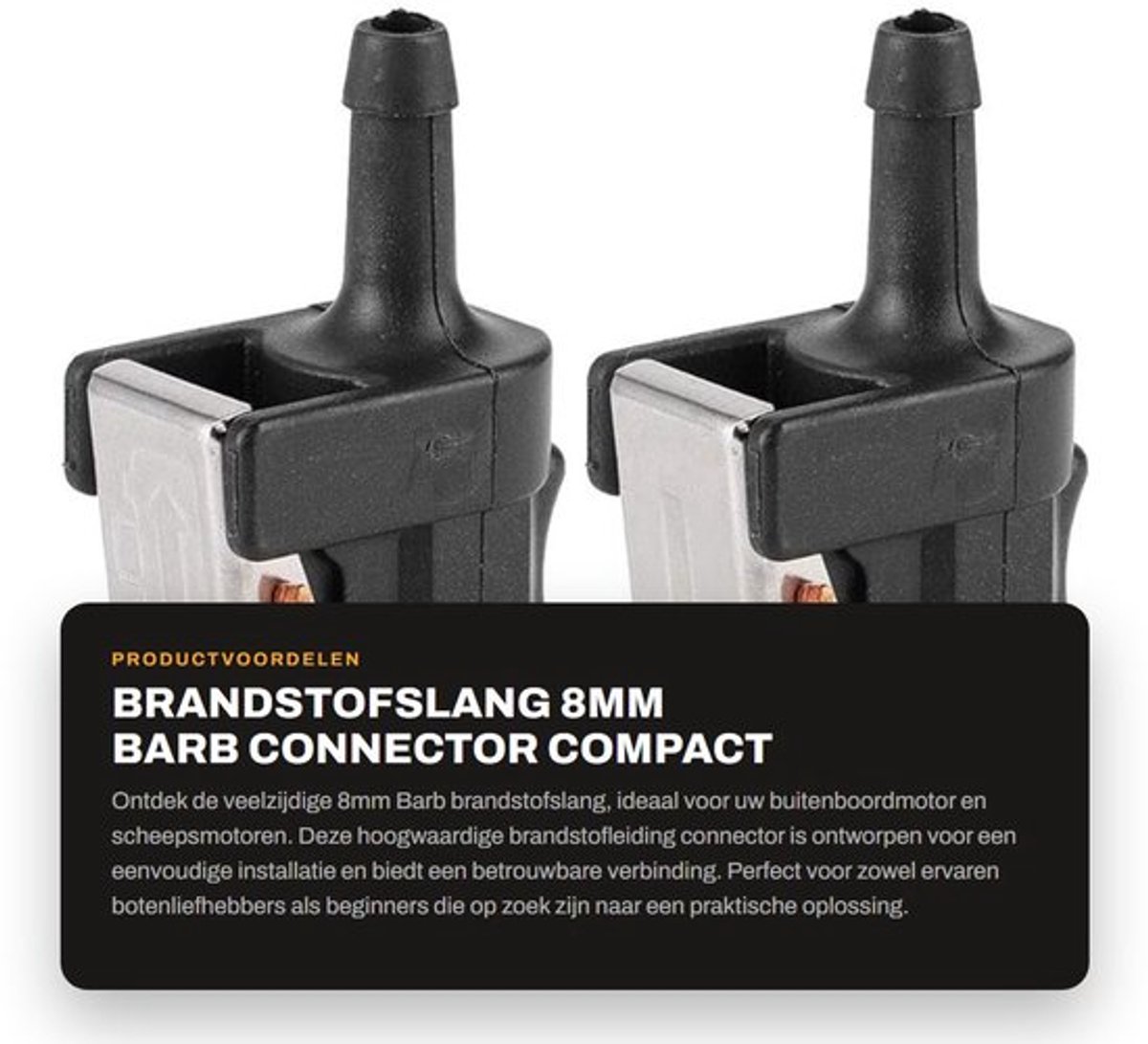Brandstofslang 8mm - Brandstofleiding - Buitenboordmotor - Connector - Duurzaam - Eenvoudig te installeren - Brandstofconnector
