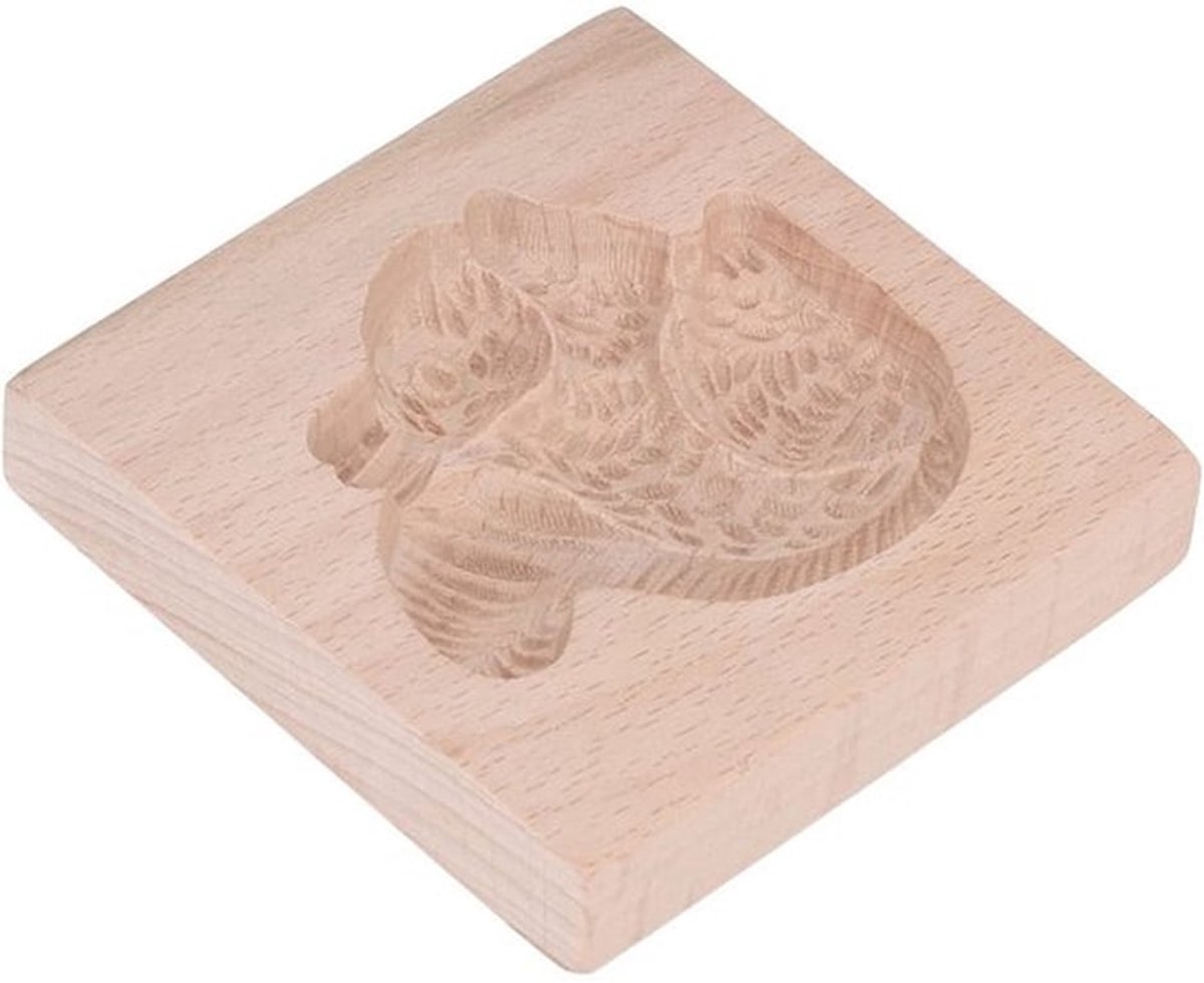 Koekjespers Houten - Herbruikbare Bakvorm - Koekjes Vormen - Peperkoek - Berken - Leuke Patronen - Koekjesvorm