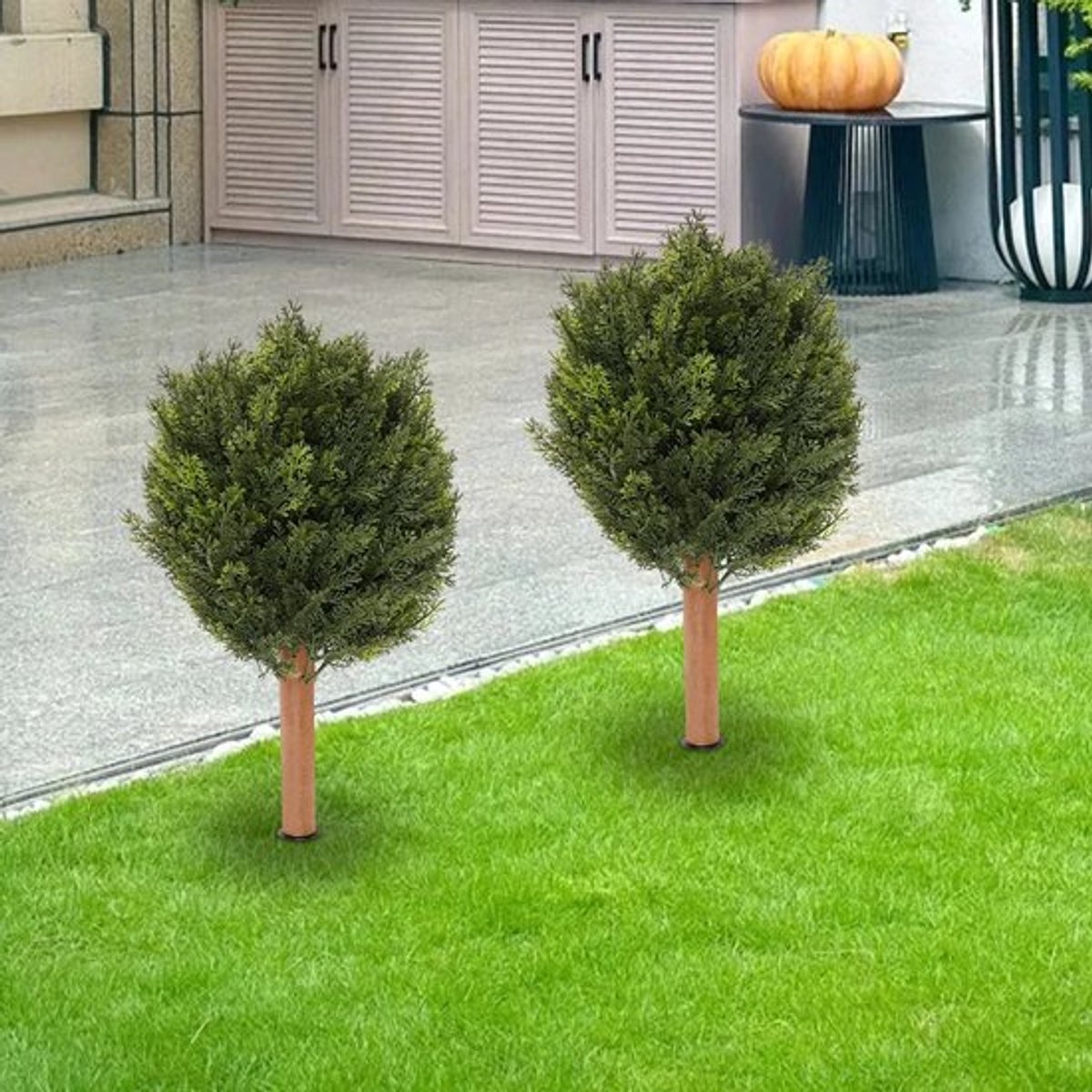 2 STUKS 69cm Kunstmatige Groenplanten, Kunstbomen, Kunstplanten voor Buiten, Gesimuleerde 