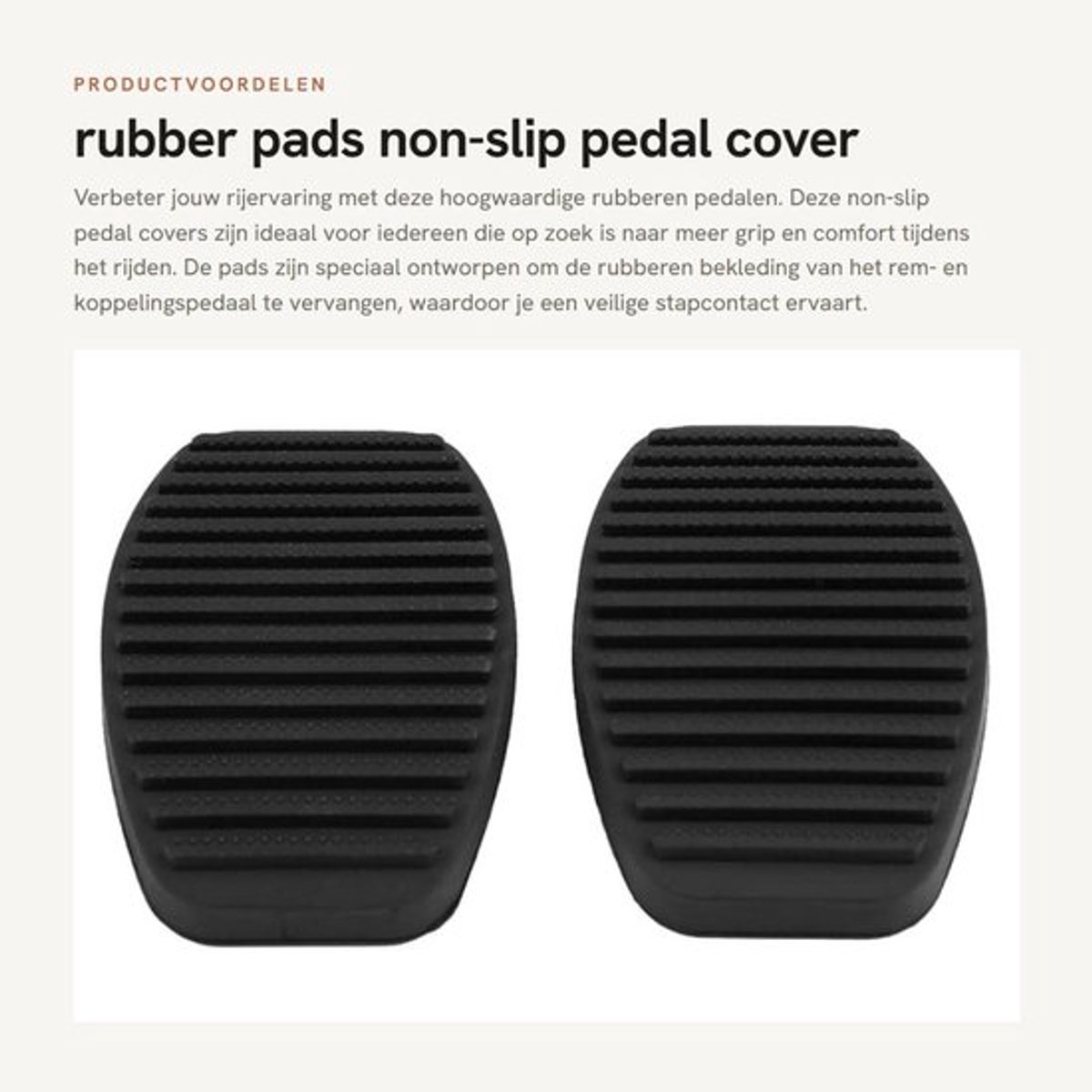 Rubber Pads - Hoge Hardheid - Antislip Pedal Cover - Perfecte Pasvorm - Comfortabel Rijgevoel - Vervangingsaccessoire - Hoogwaardige Kwaliteit - Pedalcover
