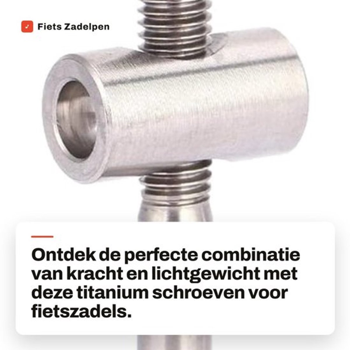 Fiets Zadelpen Schroef Titanium - Zadelpen Bouten - Vaste Bout - Lichtgewicht - Oxidatiebestendig - Hoge Stabiliteit