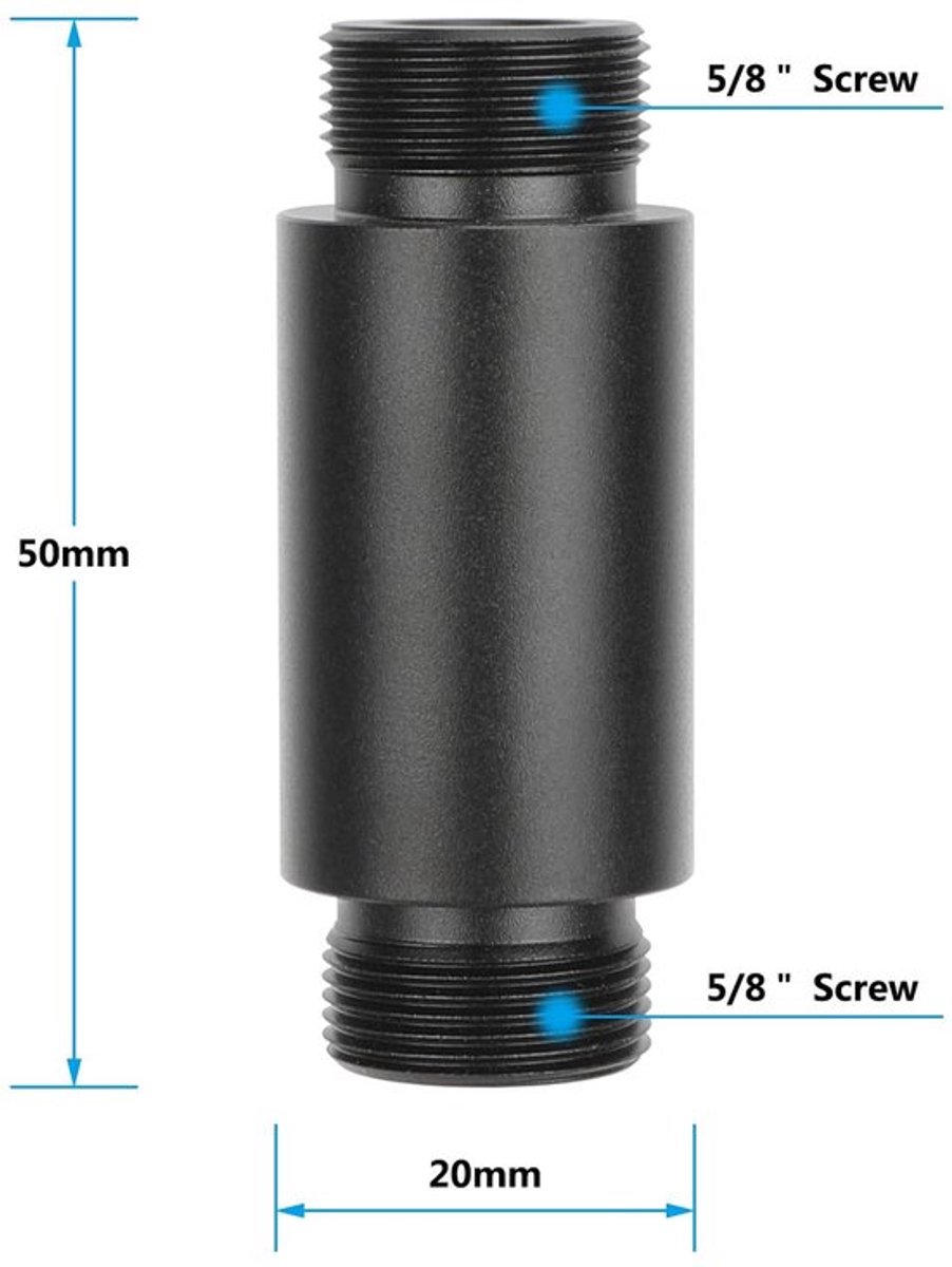 2 Inch Micro Rod Microfoonhouder met Adapter voor Flexibiliteit