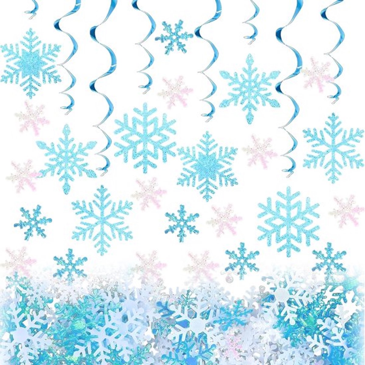 Sneeuwvlok Decoratie - Kerstboomversiering - Winterdecoratie - Verjaardagsdecoratie - Feestdecoratie - 600 Stuks 2x2 cm