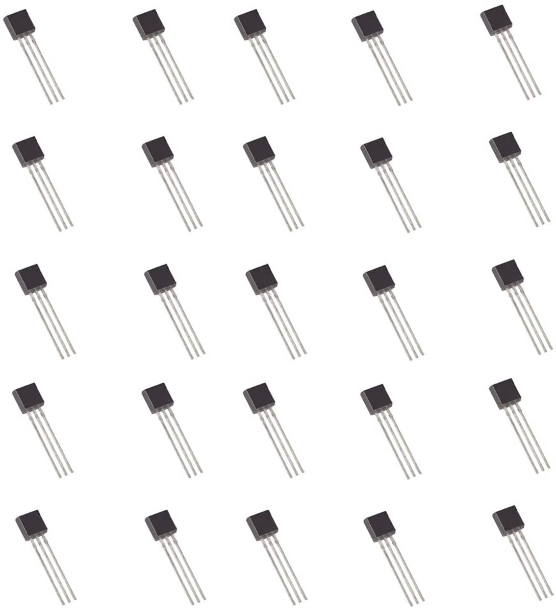 25 stuks NPN BC547C TO-92 transistoren voor elektronica projecten, vervangingsonderdelen en hobbygebruik