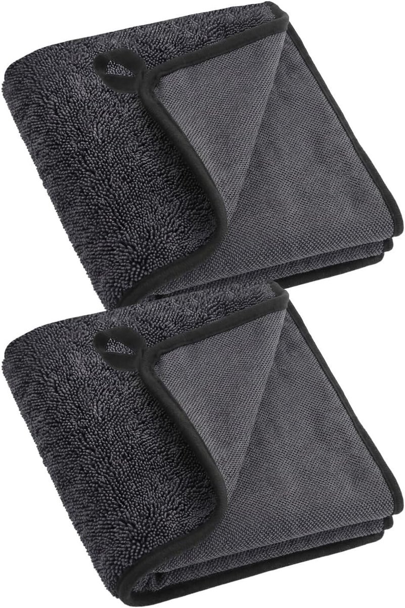 Set van 2 Super Absorberende Microvezeldoeken 40 x 40 cm voor Badkamer, Doucheglas, Ramen en Auto