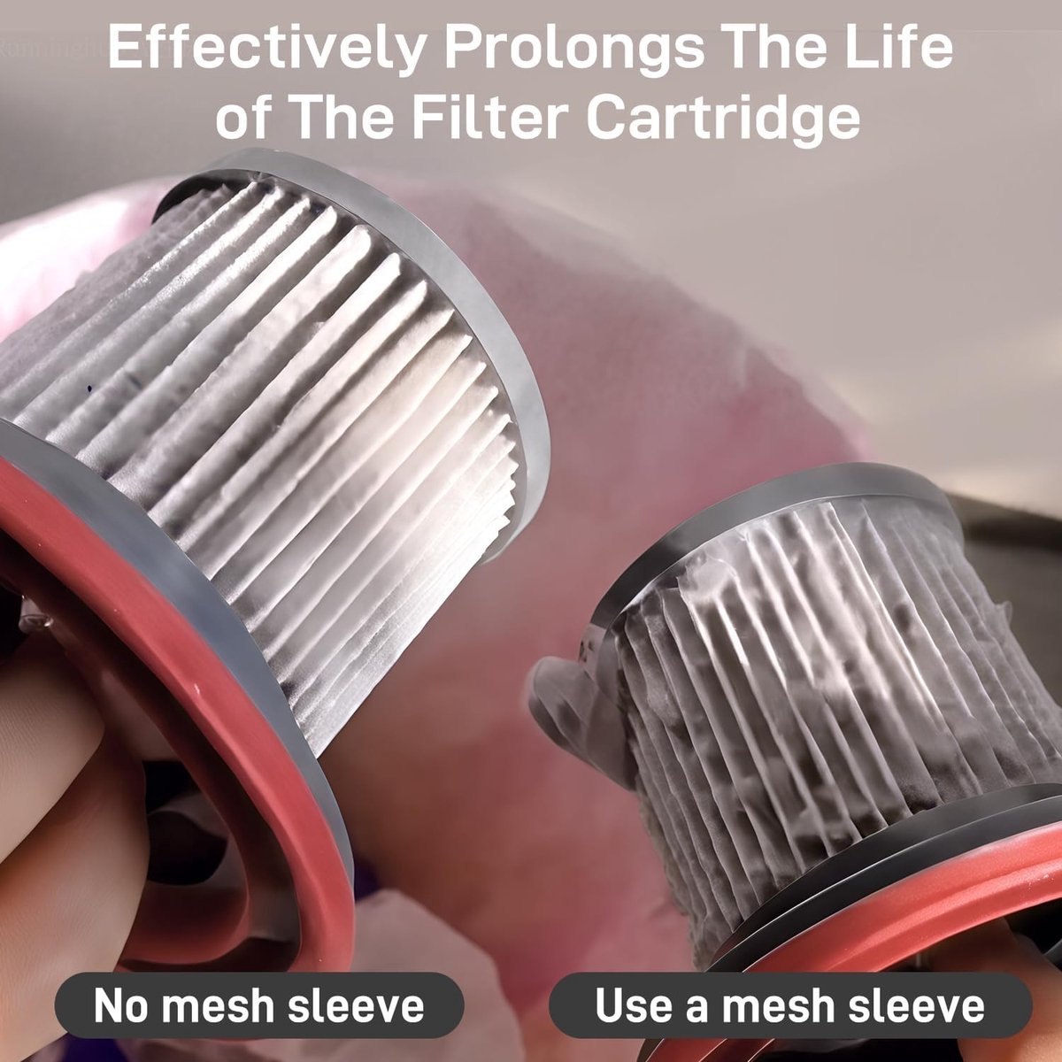100 Stuks Wegwerp Stofzuigerfilter Mesh Covers voor Handheld Stofzuigers - Universele Accessoires voor Huishoudelijk Gebruik en Efficiënte Filtratie
