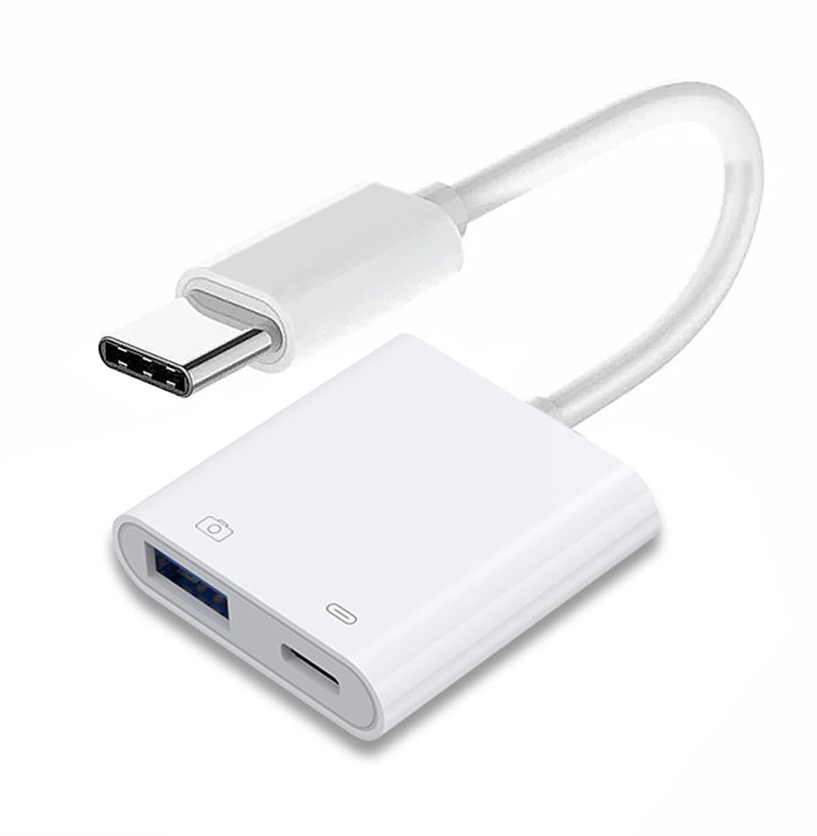 SnelShoppen - Type C USB-C naar USB 3.0 Type-A Adaptor met PD Power Charge - Snelle Dataoverdracht 5Gbps - Compatibel met Laptop, Tablet en Telefoon