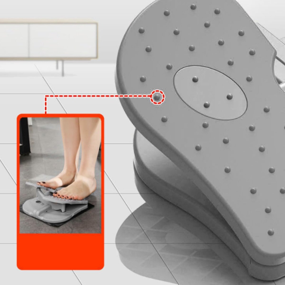SnelShoppen - Ejoyous Mini Stepper - Draagbare Voet Stepper Oefenapparaat voor Thuis en Kantoor - Antislip Voetpedalen - Kleine Stapmachine Onder Bure