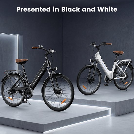 iScooter UcityS Volwassen elektrische fiets - 36V13Ah Accu - 26 inch - Max. snelheid 25 km/u - 80km actieradius - zwart — afbeelding 3
