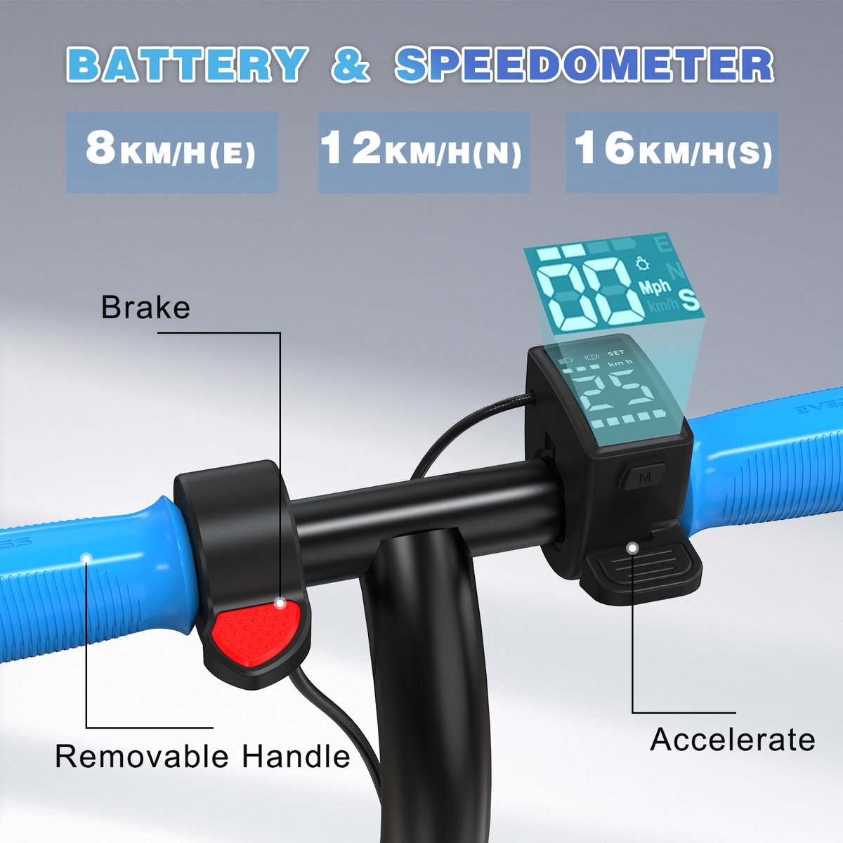EVRCROSS E6 Elektrische Step kinderen 150W Motor - 16 km/u - 20 km Actieradius - 60 kg Draagvermogen voor Kinderen 6-12 Jaar — afbeelding 5