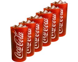 Coca Cola Glazen - Longdrinkglazen - Frisdrankglazen - Frozen - Rood 270 ml - 6 Stuks